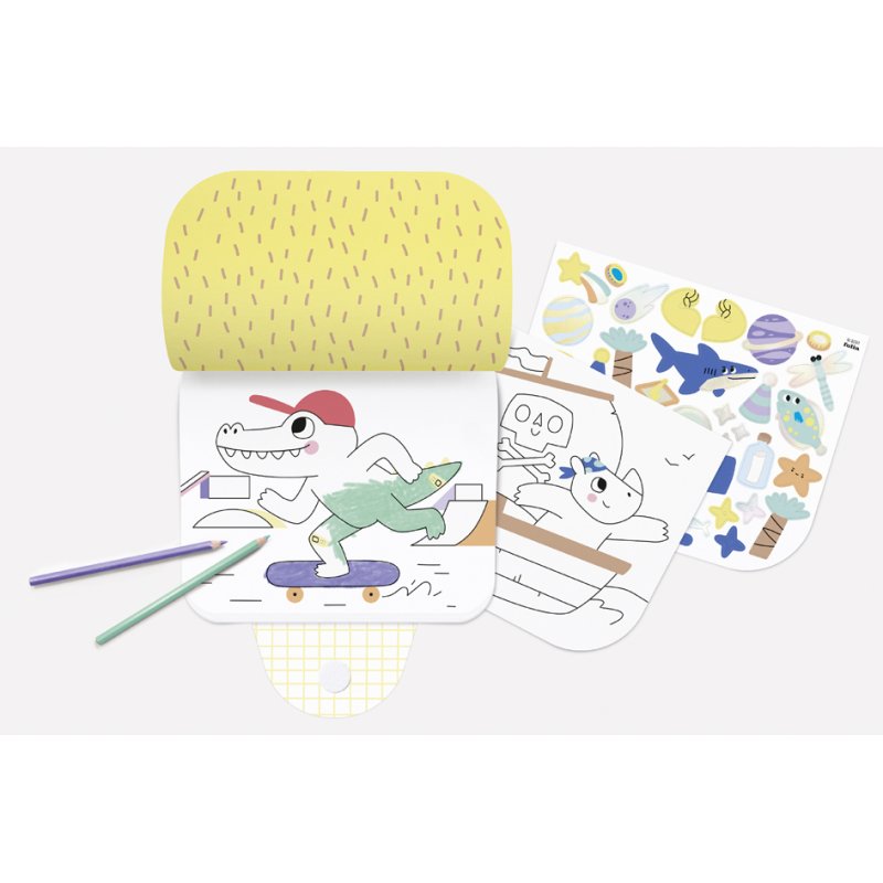 folia stickerkleurboek Rainbow Dreams, 15 vel, 260×230 mm