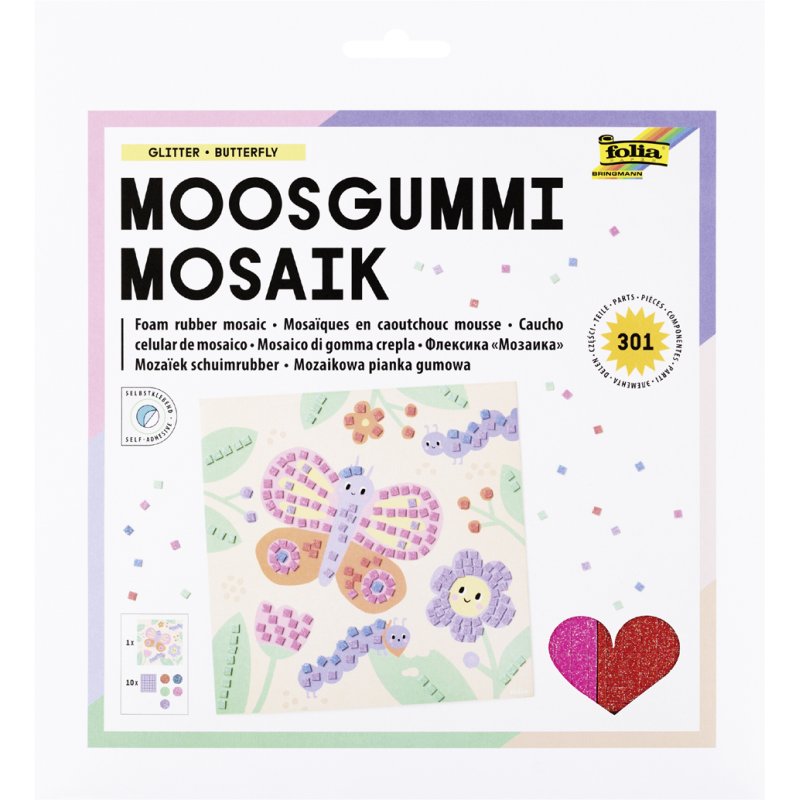 folia mozaïek van schuimrubber VLINDER, 301 delen, 250×250 mm