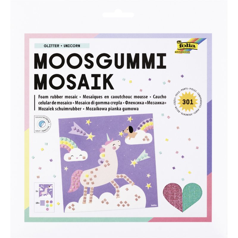 folia Foam mozaïek UNICORN, 301 delen, 250×250 mm