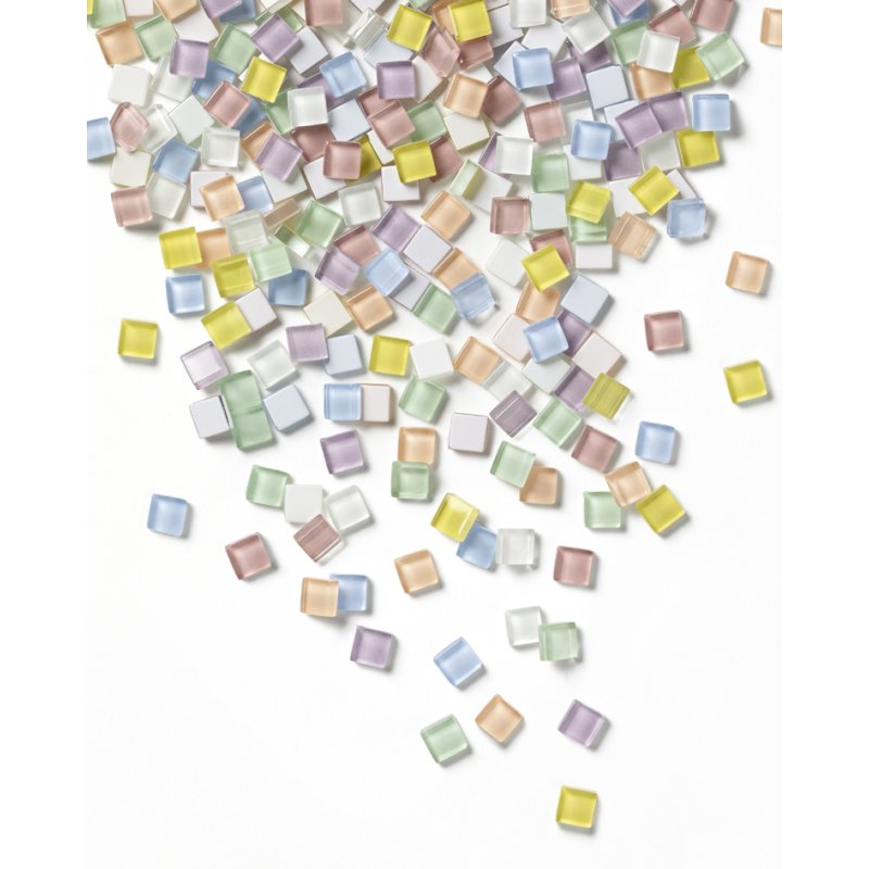 folia mozaïek-glastegels BASIC, 10×10 mm, gekleurd, 300 stuks