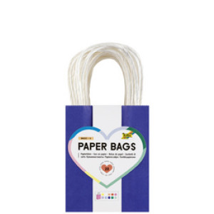 folia papieren draagtassen BASIC maat M, diverse kleuren, 7 stuks