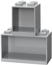 LEGO bouwsteenrek-set BRICK SHELF, 2-delig, rood