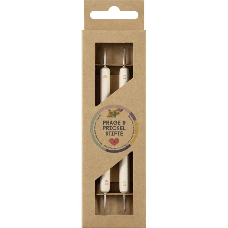 folia priktool & reliëfpen set, 2-delig, 0,8-2,0 mm