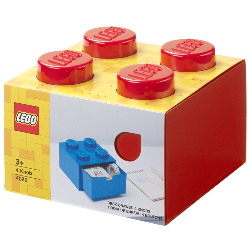 LEGO tiroir de bureau DESK DRAWER 4, 1 tiroir, bleu, 158×158×113 mm