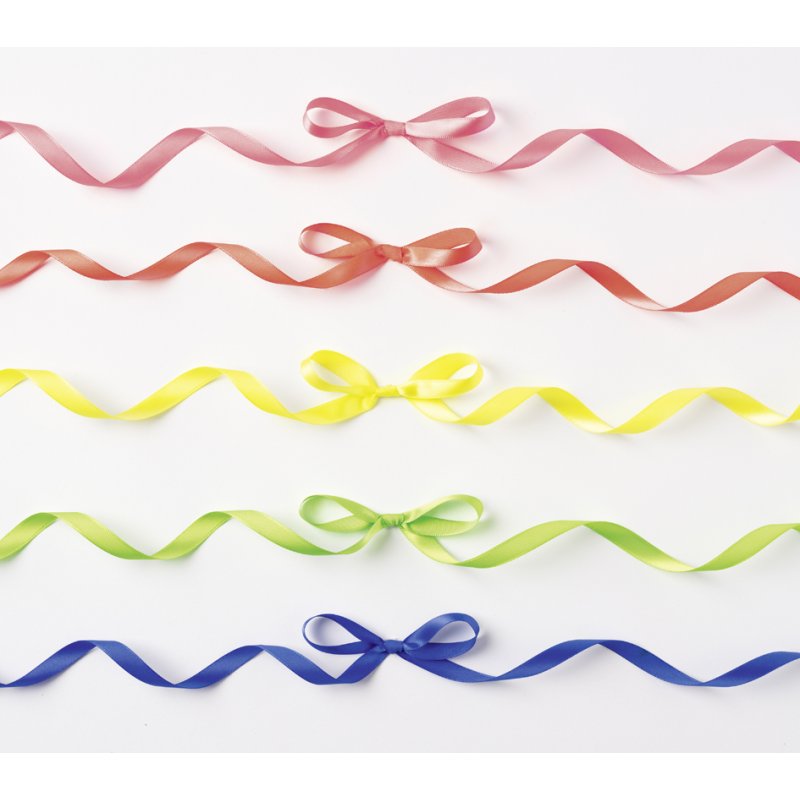 folia Satijnen Linten Set Classic, kleurrijk gesorteerd, 10 mm × 4 m, 5 stuks