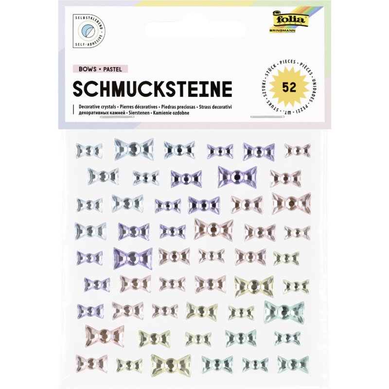 folia plakstenen BOWS BASIC, zelfklevend, strik-vorm, 52 stuks