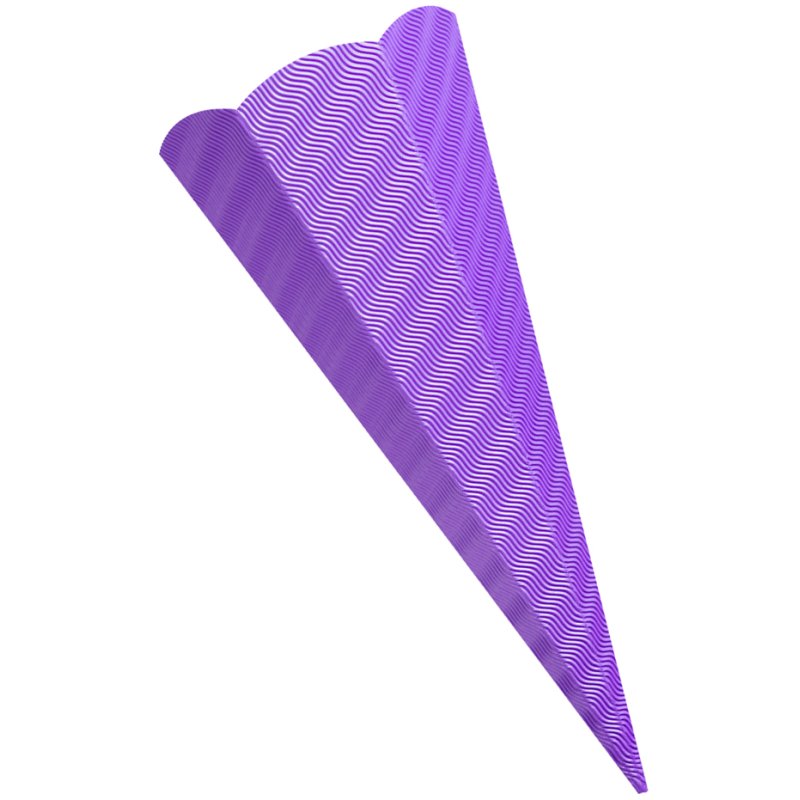 folia knutsel traktatiehuls, 3D-golfkarton, zeshoekig, paars, 5 stuks