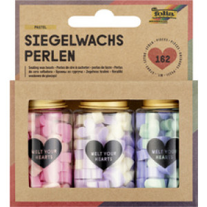 folia lakzegelparels CLASSIC, kleurrijk gesorteerd, 3 doosjes, 162 parels