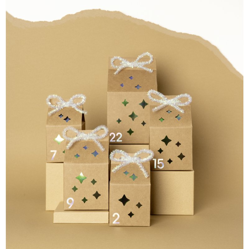 folia adventkalenderstickers NUMBERS, goud, cijfers 1-24, 24 stuks