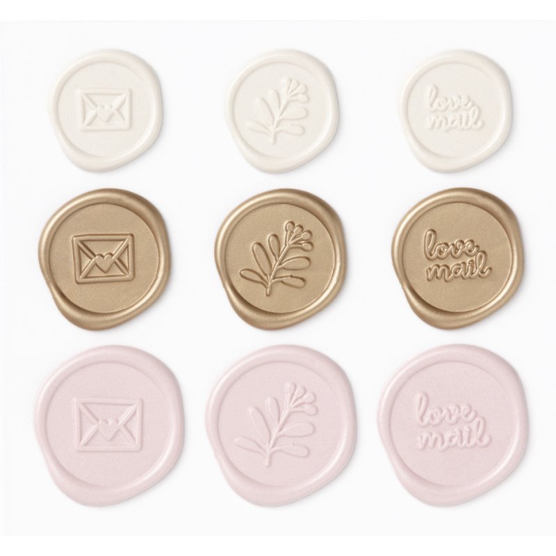 folia zegel-stickers CANDY, diverse kleuren, 19-25 mm, 9 stuks