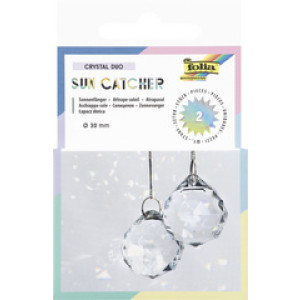 folia kristallen zonnevanger Crystal Duo, 30 mm glas, inclusief 8 m goudgaren, 2 stuks