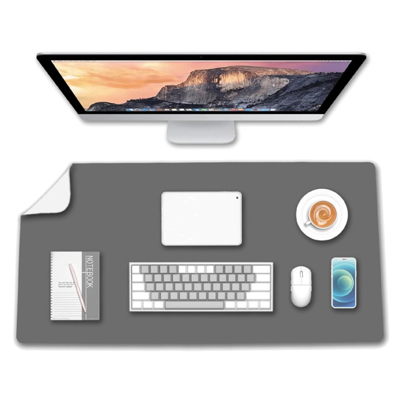 deflecto Sous-main de bureau, 1200×600 mm, menthe/rose, recto-verso