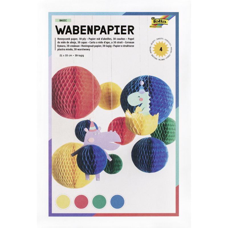 folia honingraatpapier RAINBOW, 30-laags, 210 × 330 mm, natbestendig