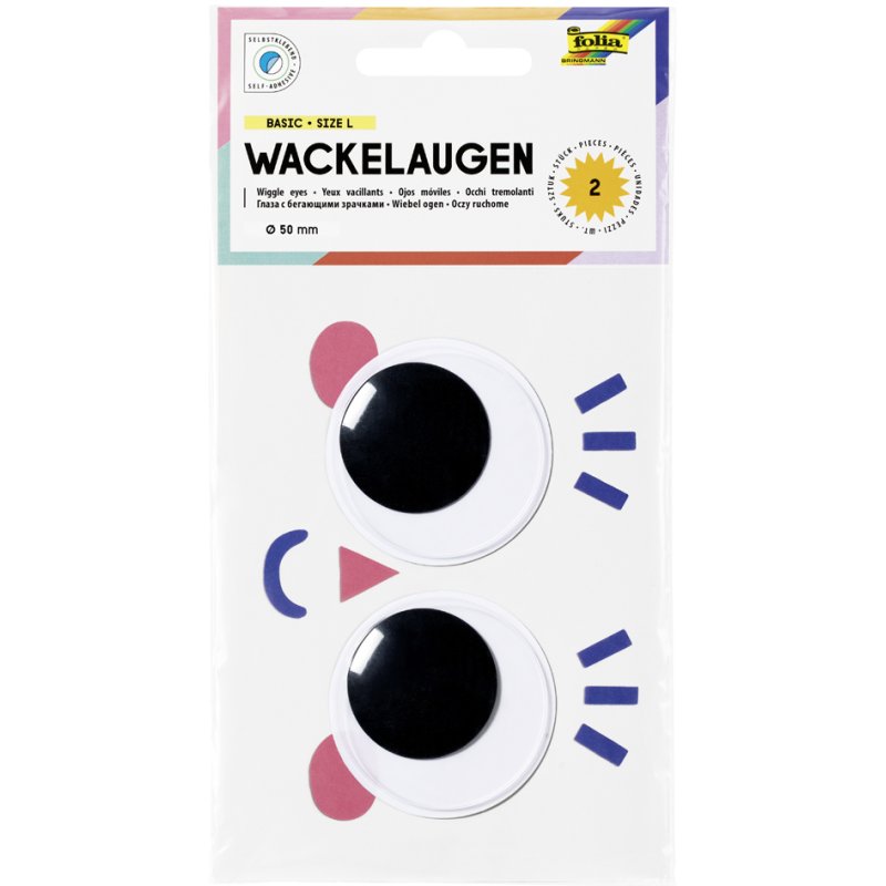 folia wiebel-ogen BASIC, zelfklevend, 30 mm, 6 stuks
