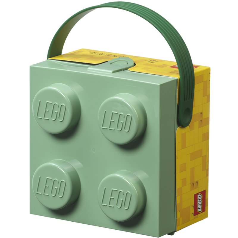 LEGO lunchbox met draaggreep, groen-transparant, 2,15 liter