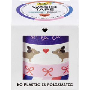 folia decoratieve washi tape PARISIENNE, set van 4, 15 mm en 10 mm, 10 m