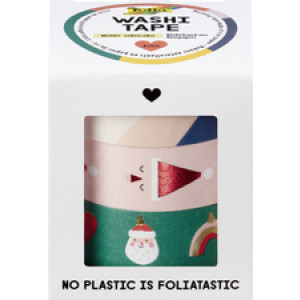 folia decoratieve washi tape HOTFOIL MERRY JINGLING, hotfoil-veredelding, 4 stuks