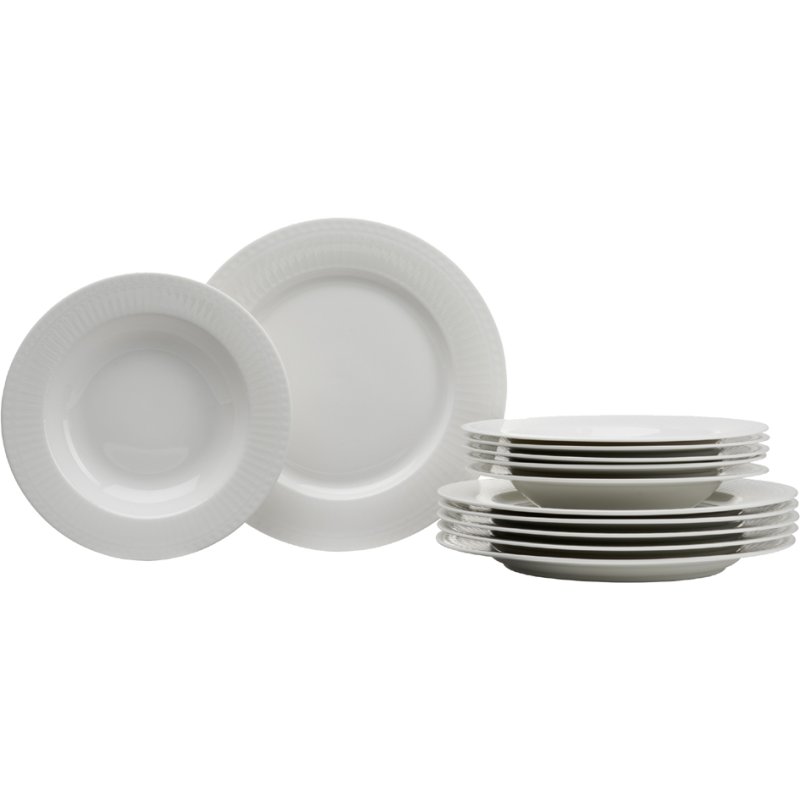 Ritzenhoff & Breker dinnerware set SOFIA, 12-piece, porcelain, white