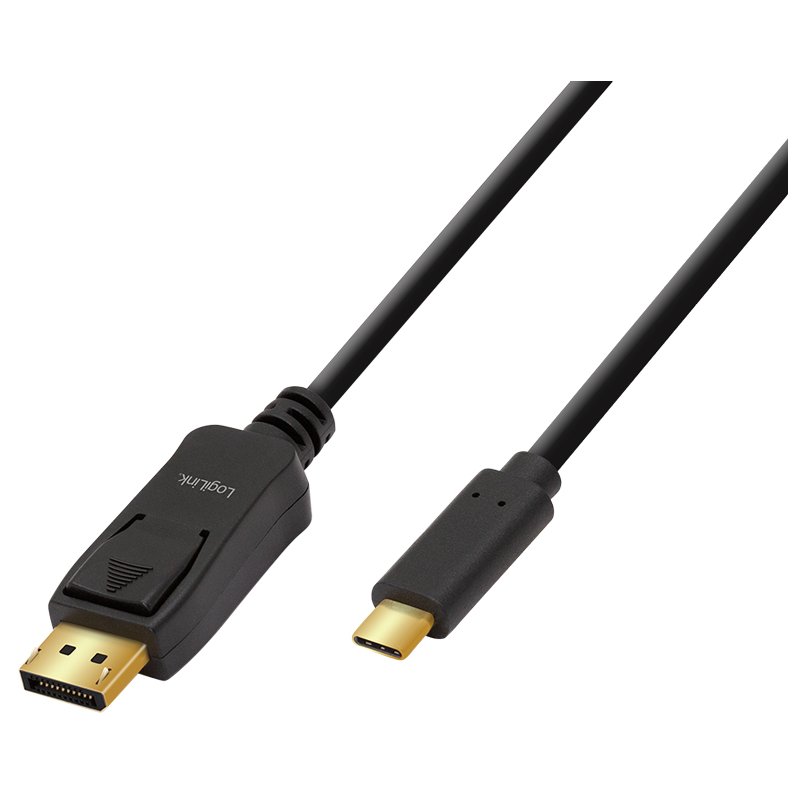 LogiLink Câble USB-C vers DisplayPort, 3,0 m, noir, 4K/60 Hz
