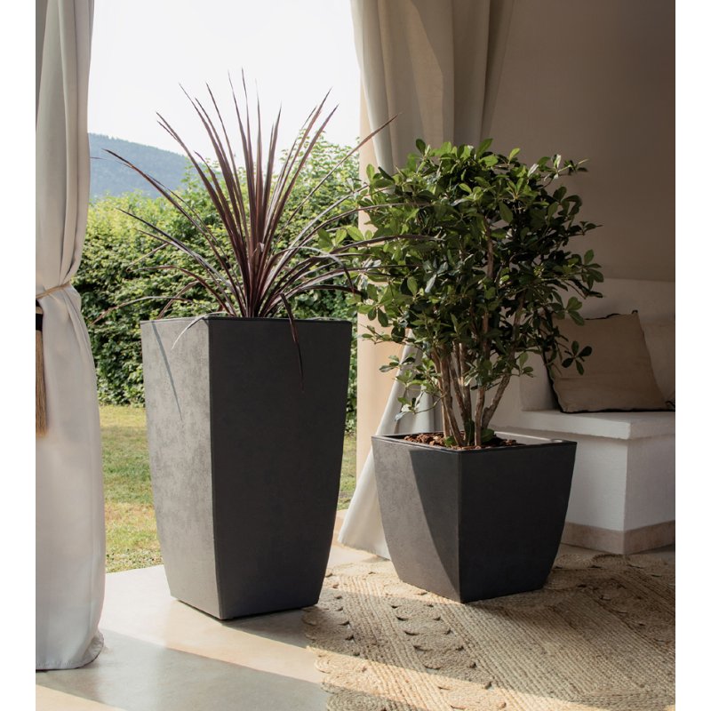 Poétic colonne plantée BASALT Diva, anthracite, 782 mm de hauteur, 42 litres