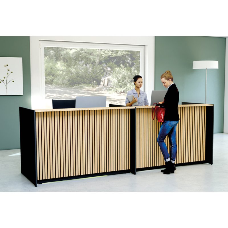 Kerkmann comptoir Marino up & down, réglable en hauteur, anthracite/chêne, grand