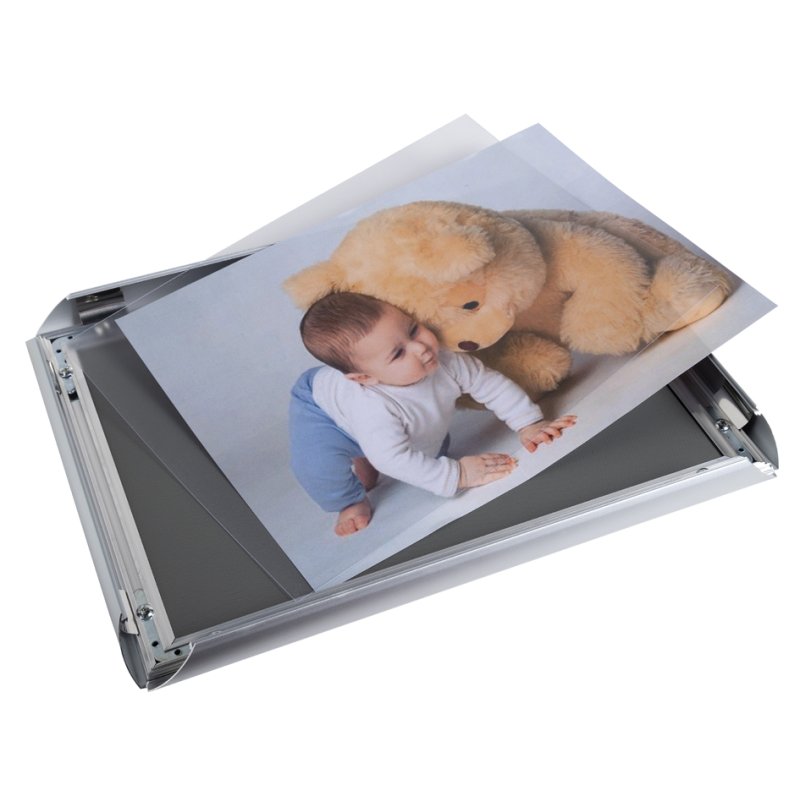 EXACOMPTA cadre affiche A4, anodisé argent, aluminium