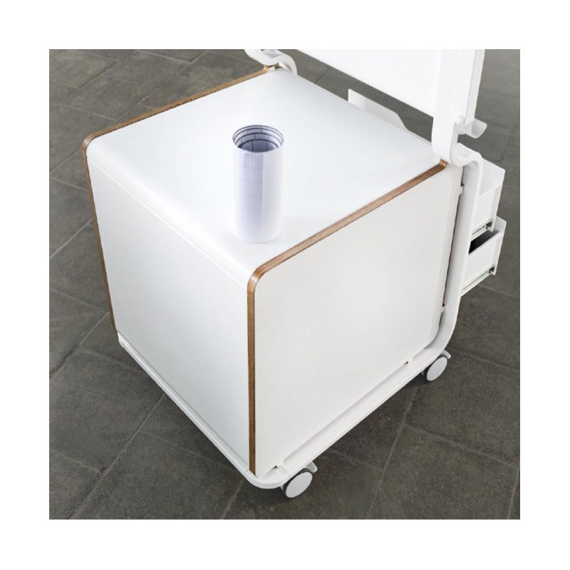 magnetoplan Tool Hub chariot à matériel, métal blanc, 3 tiroirs, 644×574×562 mm