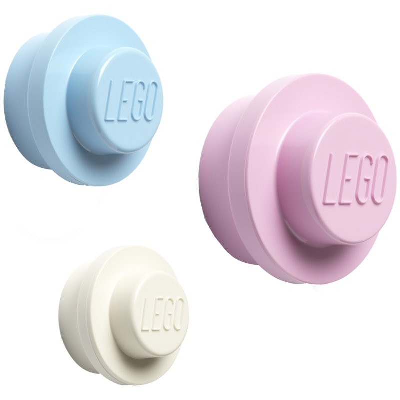 LEGO ensemble de crochets muraux WALL HANGER SET, plastique ABS, 3 pièces, 3 unités