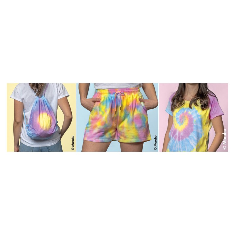 Marabu Tie Dye batikverf set, pasteltinten, 3 × 80 ml