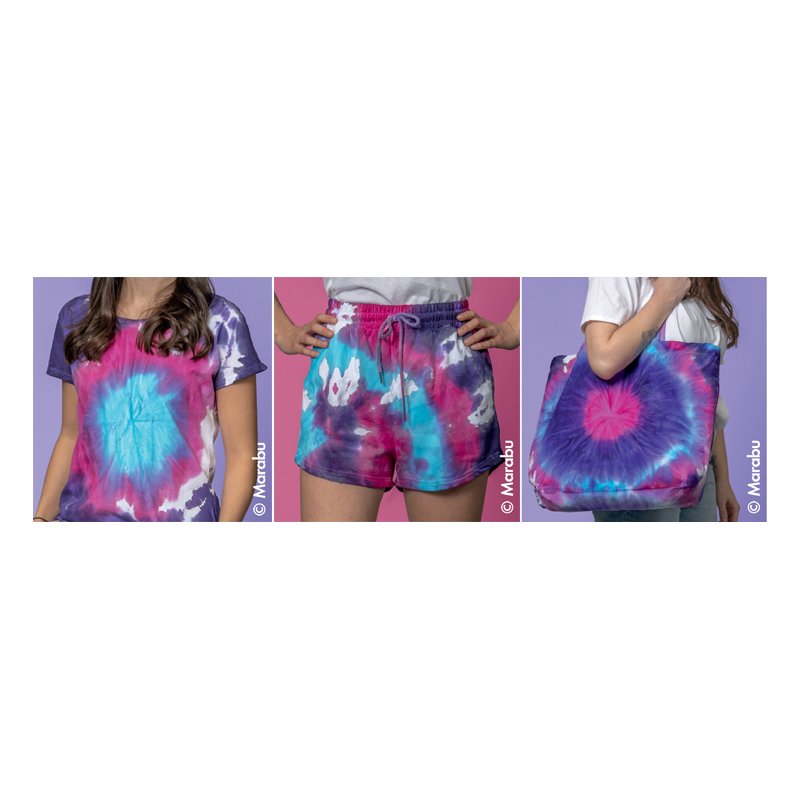 Marabu Tie Dye batikverf set, pasteltinten, 3 × 80 ml
