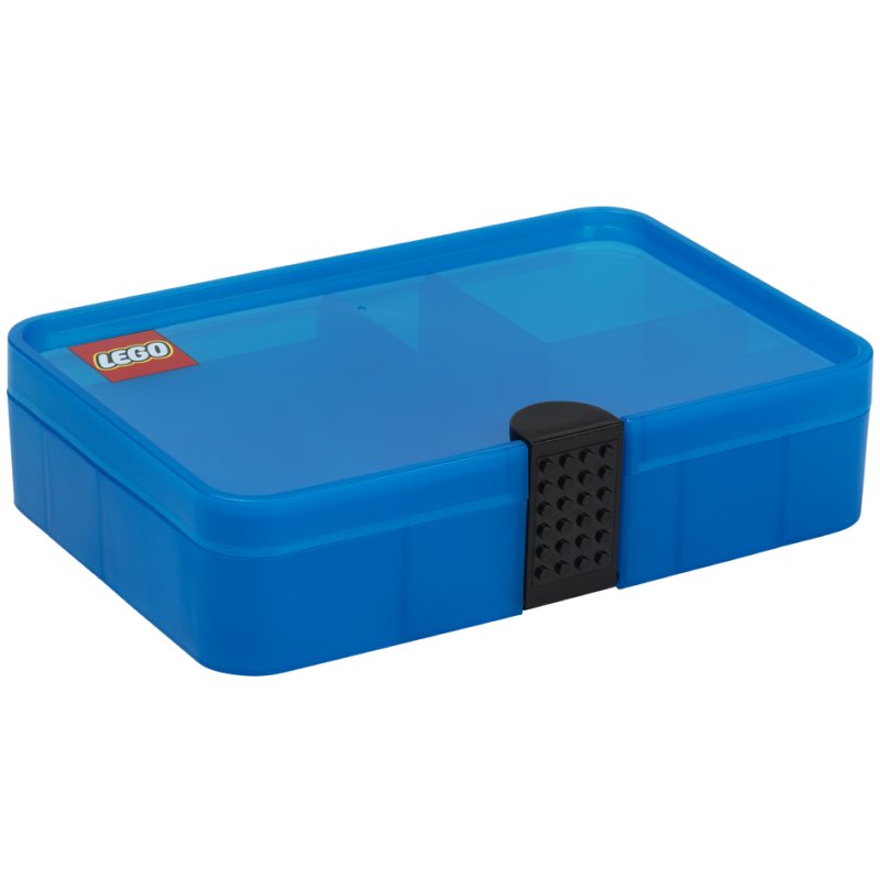 LEGO sorting box, blue-transparent, 11 compartments, 267×175×66 mm
