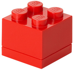 LEGO Snackbox Mini Box 4, blauw, 60 ml, 4 noppen