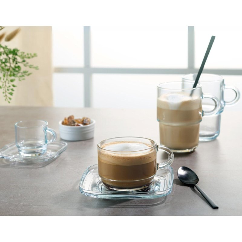 Ritzenhoff & Breker ensemble cappuccino AMERICANO, 4 pièces, verre transparent, 240 ml