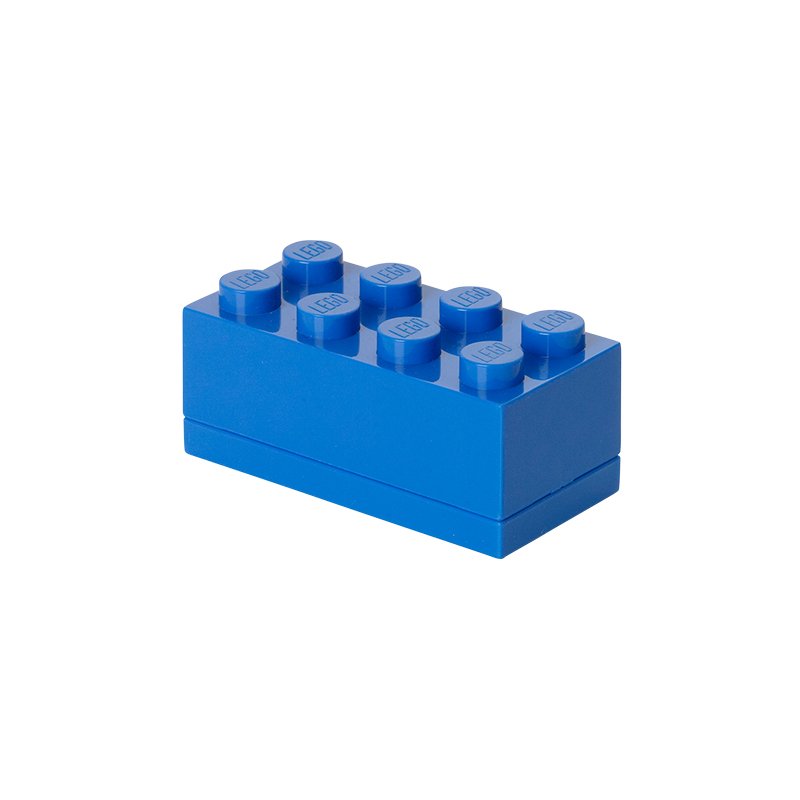 LEGO Boîte à Collation Mini Box 8, bleu, 110 ml, empilable