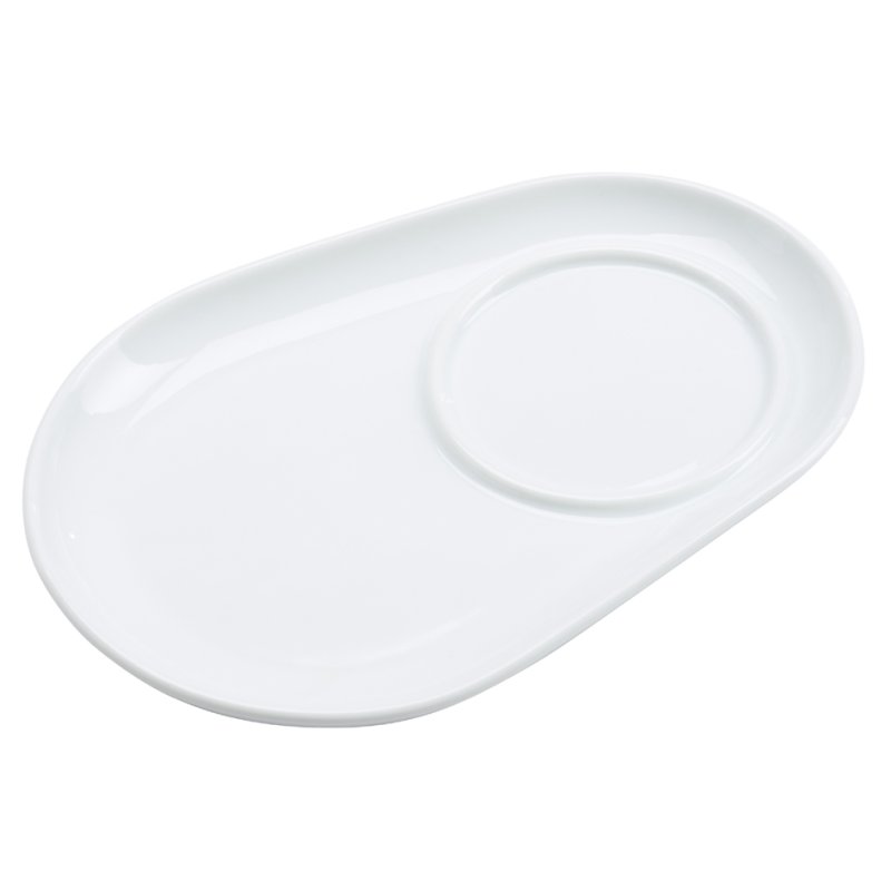 Ritzenhoff & Breker BIANCO dessous-de-verre, ovale, porcelaine, 6 pièces