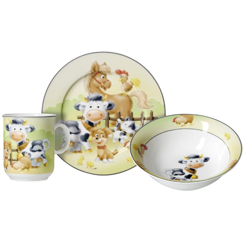 Ritzenhoff & Breker service HOFDIEREN, 3 pièces, porcelaine, résistant au lave-vaisselle