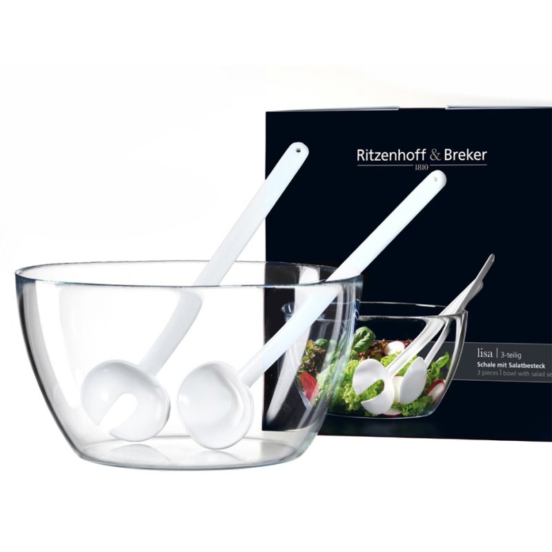 Ritzenhoff & Breker LISA bowl set, 3-piece, clear glass, 260 mm