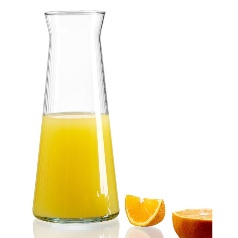 Ritzenhoff & Breker carafe en verre LARA, verre nervuré transparent, 1,0 litre, résistant au lave-vaisselle