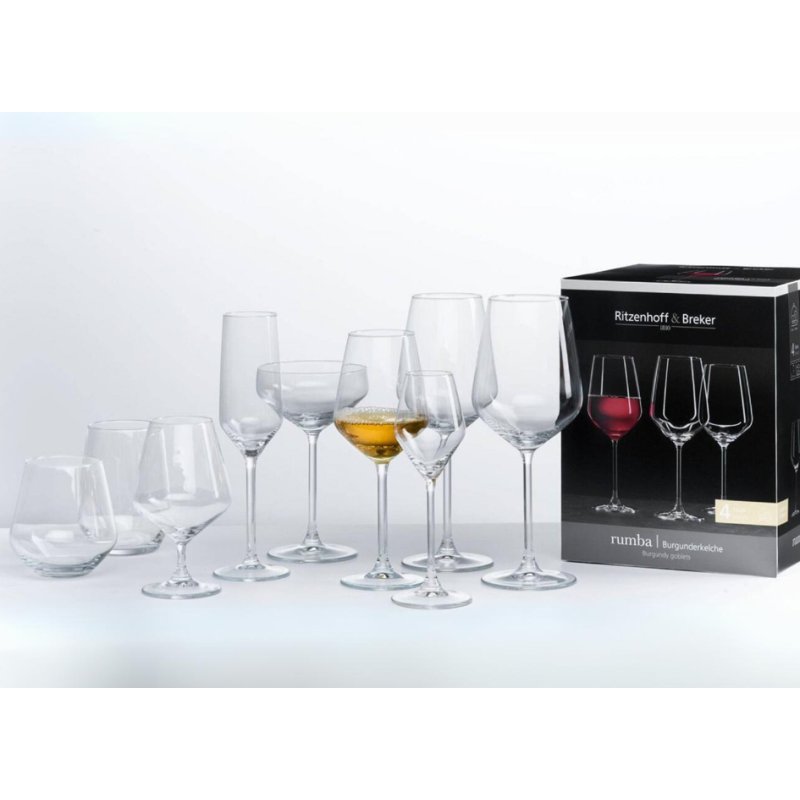 Ritzenhoff & Breker verre à bourgogne RUMBA, 0,65 l, 4 pièces