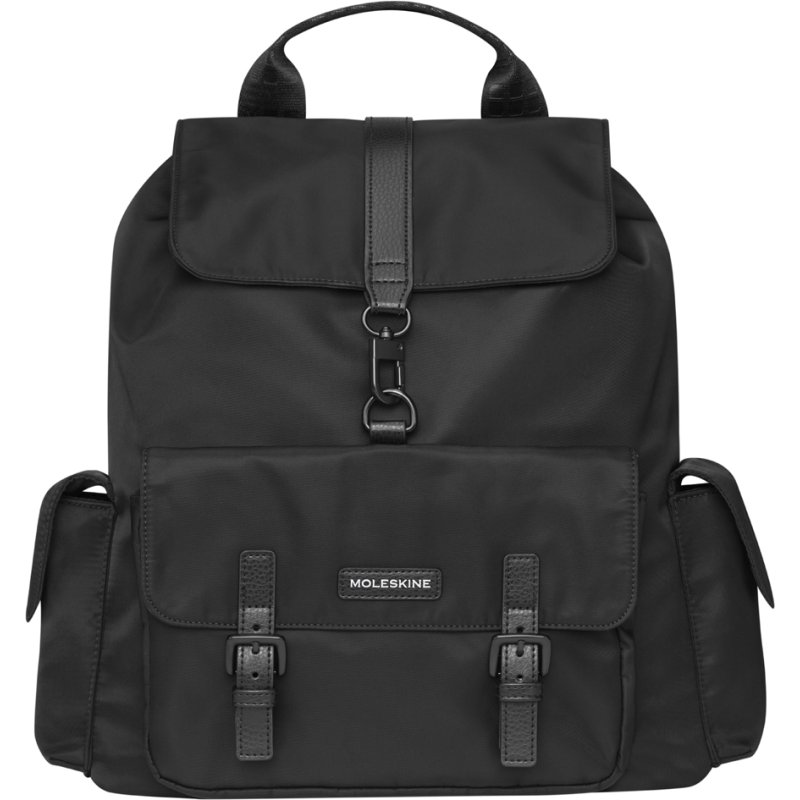 MOLESKINE The Legendary Notebook Backpack, Size M, Black, 100% Recycled Material