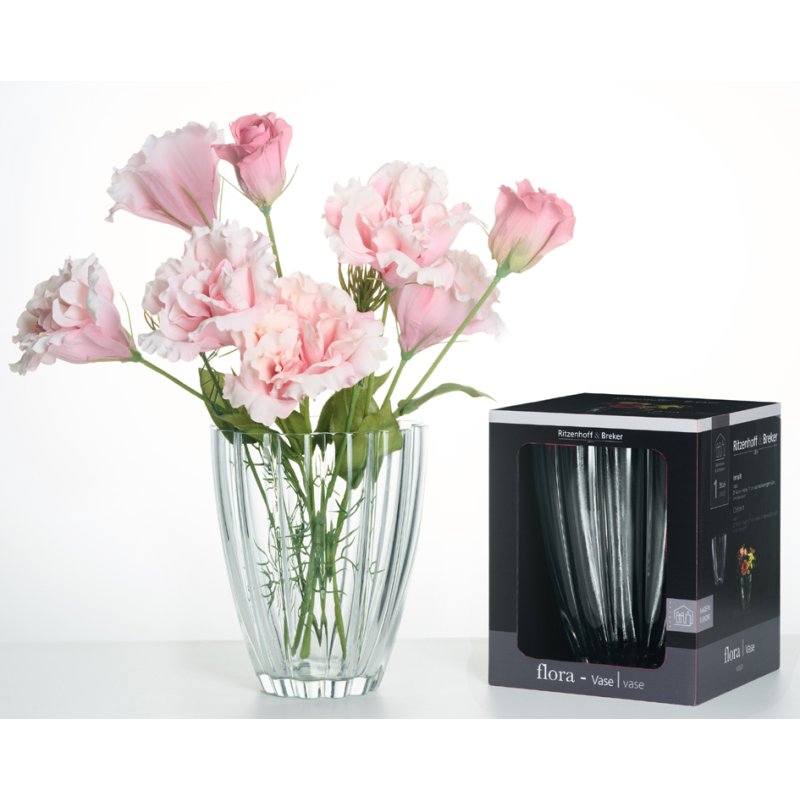 Ritzenhoff & Breker flower vase FLORA, transparent, glass, 145×175 mm