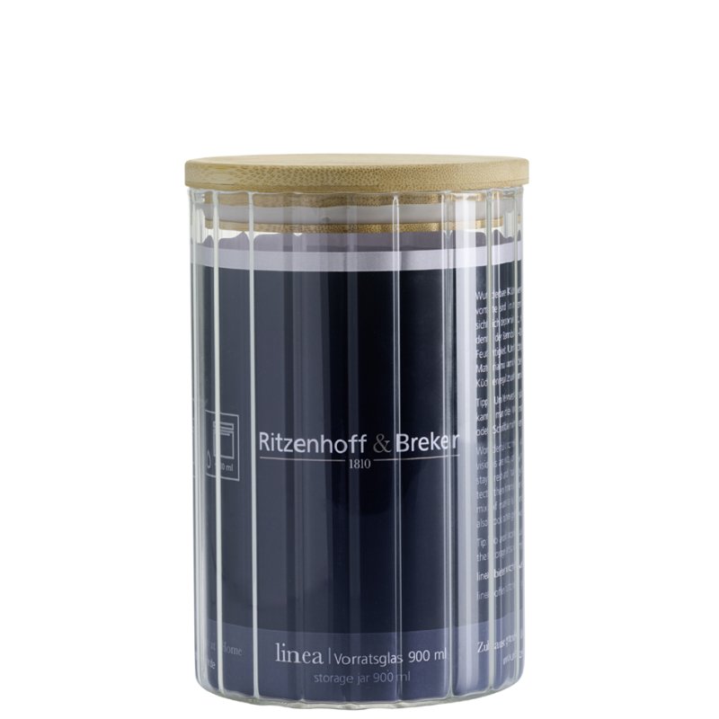 Ritzenhoff & Breker pot de stockage LINEA, rond, 1,7 litre, borosilicate
