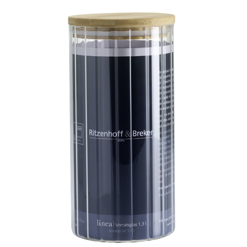 Ritzenhoff & Breker pot de stockage LINEA, rond, 1,7 litre, borosilicate