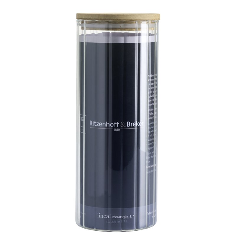 Ritzenhoff & Breker pot de stockage LINEA, rond, 1,7 litre, borosilicate