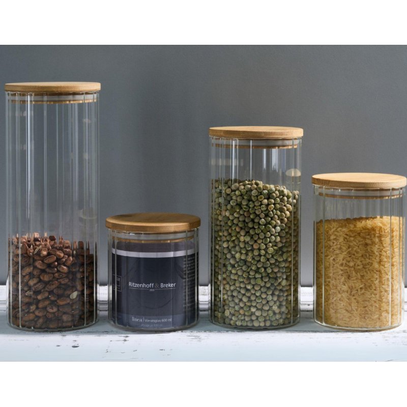 Ritzenhoff & Breker pot de stockage LINEA, rond, 1,7 litre, borosilicate