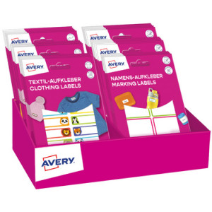 AVERY Zweckform Back-to-School assortiment 2025, permanente etiketten, textiel en naametiketten