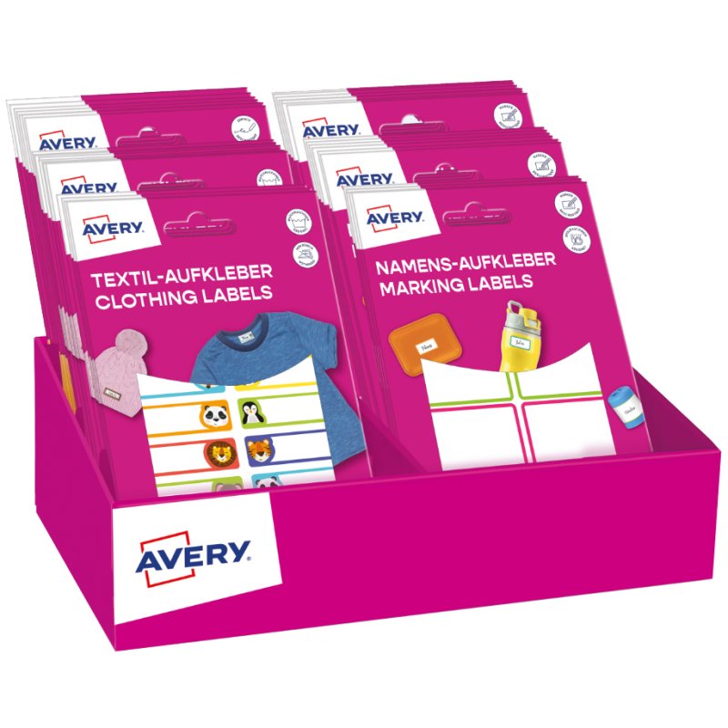 AVERY Zweckform Back-To-School mixpakket 2025, permanente etiketten, display