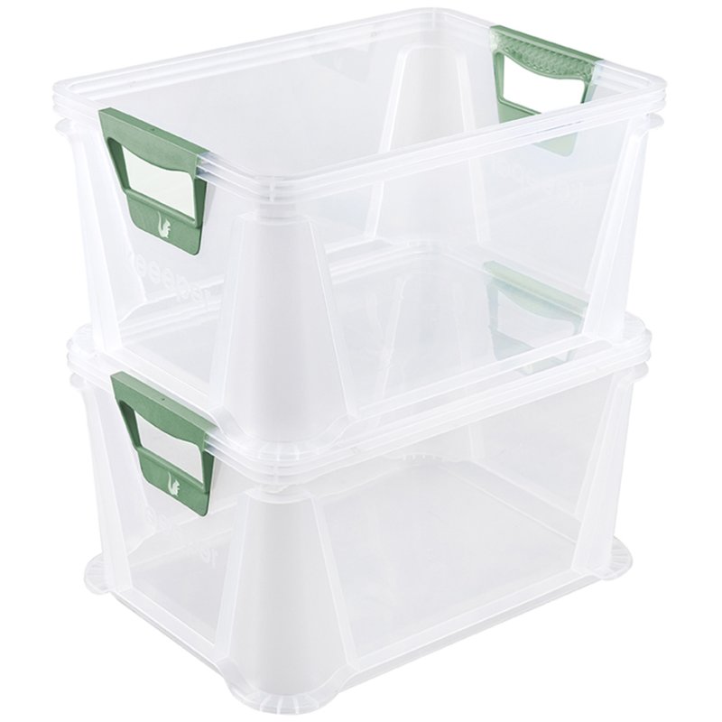 keeeper boîte de rangement Luis, 45 litres, transparent, empilable