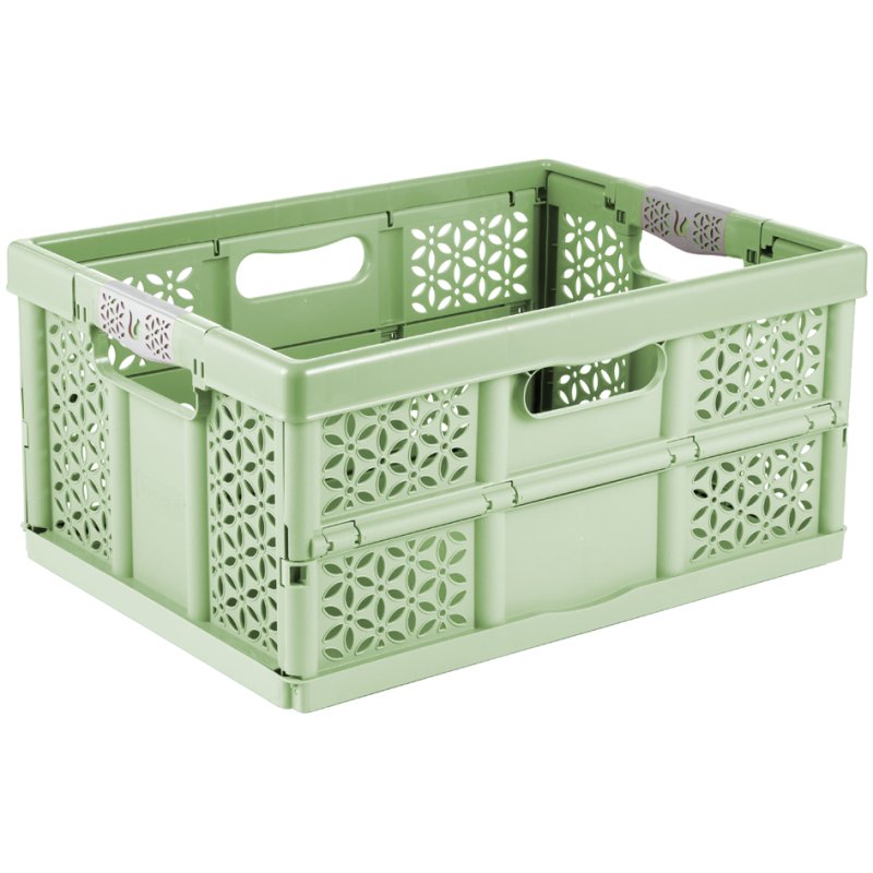 keeeper opvouwbare opbergbox eco lea, grasgroen, 30 kg draagkracht