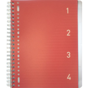 Kangaro collegeblok 4-in-1, A4, gelinieerd, blauw, 100 vel